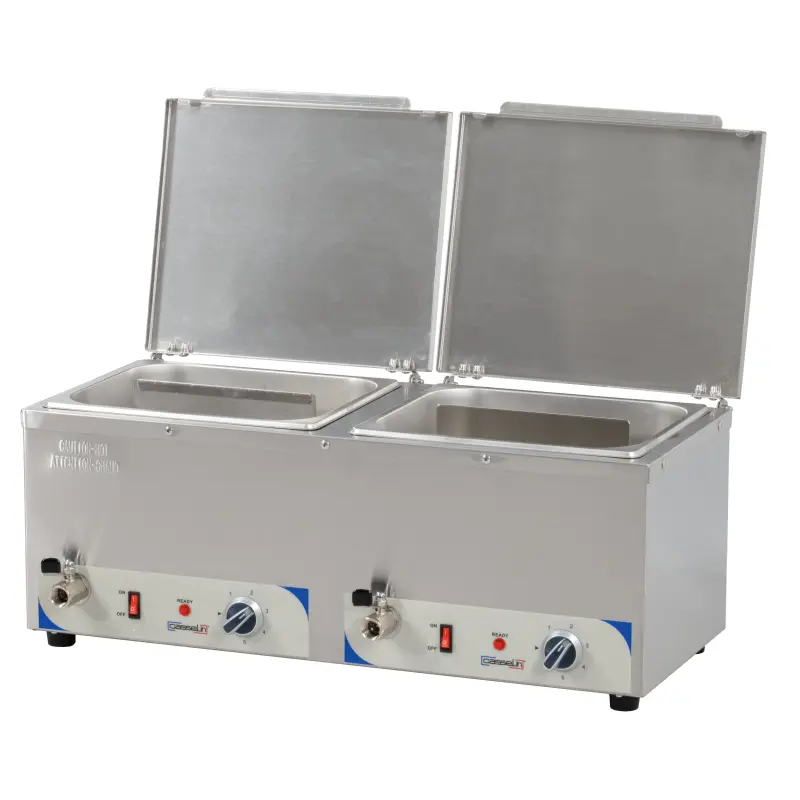 Würstchenwärmer Doppel-Bain-Marie wasserbeheizt